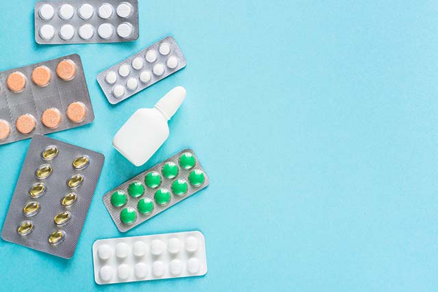 blisters con diferentes medicamentos