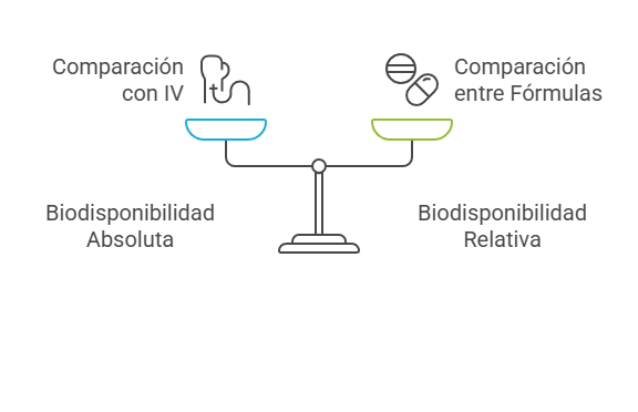 ilustración de tipos de biodisponibilidad

