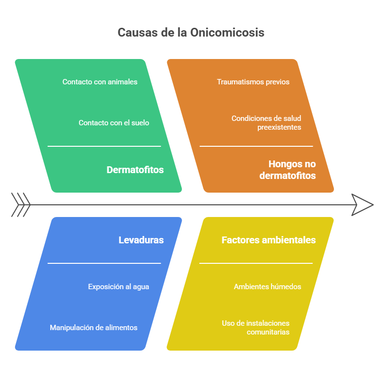 causas de la onicomicosis